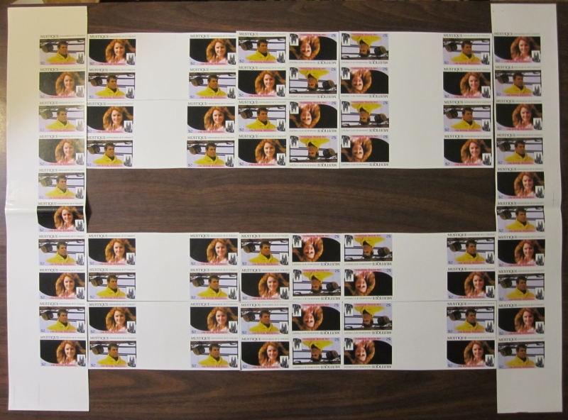 Mustique 1986 Royal Wedding $2 Rebuilt Press Sheet of Final Imperforate Proofs Mustique 1986 Royal Wedding $2 Rebuilt Press Sheet of Final Imperforate Proofs